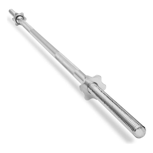 1 Standard Weightlifting Barbell, 5 Ft Threaded Straight Bar With Star Collars