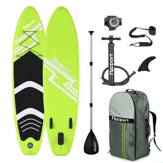 11ft Inflatable Paddle Board Sup, 6 Thick W/Paddling Fins Pump & Accessories Pack, Green, Size: 51 To 79