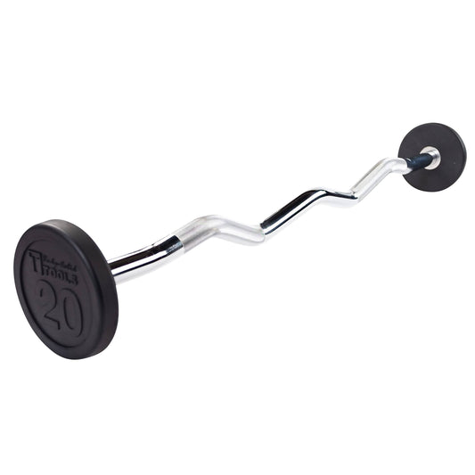 110 Lb Fixed Weight Ez Curl Barbell