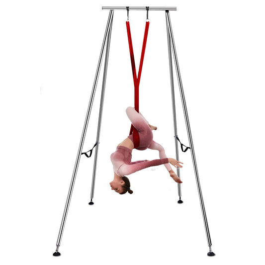 Yoga Sling Inversion 68lbs Inversion Yoga Swing Stand 551lbs/250kg Aerial Yoga Frame With 236in/6m Yoga Swing Inversion Sling Body Yoga Bundle
